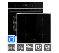 Set cottura autosufficiente: 60 cm, forno da incasso EB8317HC + piano cottura a induzione IH85900ED | spiedino girevole | funzione pizza, grill, aria calda, timer automatico | SET8317HCIH859ED