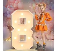 60cm Numeri giganti luminosi per feste, grandi numeri con luci, grandi numeri luminosi a LED, decorazioni per feste di compleanno, numeri in cartone, decorazioni per anniversari