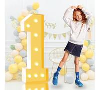 60cm Numeri giganti luminosi per feste, grandi numeri con luci, grandi numeri luminosi a LED, decorazioni per feste di compleanno, numeri in cartone, decorazioni per anniversari
