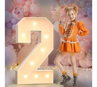 60cm Numeri giganti luminosi per feste, grandi numeri con luci, grandi numeri luminosi a LED, decorazioni per feste di compleanno, numeri in cartone, decorazioni per anniversari