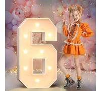 60cm Numeri giganti luminosi per feste, grandi numeri con luci, grandi numeri luminosi a LED, decorazioni per feste di compleanno, numeri in cartone, decorazioni per anniversari