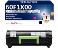 60F1X00 Cartuccia Toner Nera di Ricambio con Chip per Lexmark MS310d MS310dn MS315dn MS410dn MS415dn MS510dn MS610de Stampanti,Black-1 pack