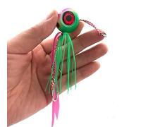60g-200g Jig Head Piombo Mare Canottaggio Esca Con Gamberetti Gonna In Gomma Jig Acqua Salata Luminoso Richiamo di Pesca Esca Artificiale(Green,120g)