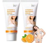 60g Crema biancante 3-in-1, nero chiaro, sbiancante e ristretta, Crema Schiarente Corpo e Intima, Ascelle, Gomiti, Pelle, Mani Donna,Crema Sbiancante Corpo con Niacinamide, Vitamina C ed E (B-120G)