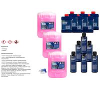 60L MANNOL Protezione Radiatore Antigelo Af 12 +40°C) + 6xRadiator X Flush