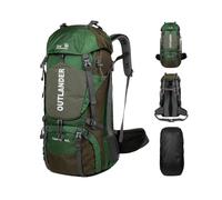 60L Waterproof Hiking Backpack for Men and Women, Lightweight Camping Travel Bag with Shoe Compartment, Rain Cover, and Water Bottle Holder