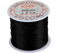 60M Forte Corda per Braccialetto Elastico 0 Rotolo di Filo per Perline di 8 mm di Spessore per Realizzare Braccialetti, collane, Gioielli Artigianali (Nero) Convenient Handled