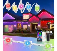 60M Smart RGB Eave Lights App e telecomando IP67 Luci permanenti per esterni a LED per la casa Capodanno Natale Compleanno Illuminazione fai da te