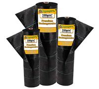 60m² Telo protettivo per terreno, Pellicola antierbacce, Pellicola per pacciamatura 100g larghezza 1,65m