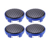 60mm 5 Clip Auto Ruota Cerchio Mozzo Centro Tappi Cappucci Copertura Blu - 4pz