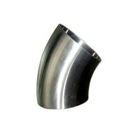 60mm Pipe OD SUS 304 Stainless Steel Butt Welding 45 Degree Elbow Fitting Home Brew Beer