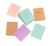 60Pcs 5x6.5cm Orecchino Display Card Imballaggio Cartone Sacchetto di Plastica Autoadesivo Per Gioielli FAI DA TE, Misura unica, Agar