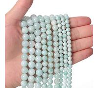 60pcs 6mm perline di pietra naturale ciano angelite perline di energia di cristallo di potere gemma per la creazione di gioielli, fai da te braccialetto collana ZW-A-1946