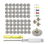 60pcs carheadlinerrepairKit - Universal carRoof Rivets, headlinerFix Button Kit, Multifunctional Auto Interior Ceiling repairSet | carRoof repairRivet Tool for headlinerRestoration