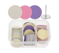 60pcs Electric Callus Remover Manicure Sandpaper Discs Pedicure Tool Nail Sanding Disc with Bearing Storage Box