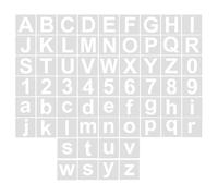 60Pcs Lettera e Numeri Stencil Flessibile PET Pittura Modelli per Scrapbooking Diario Album Bambini Modelli di Disegno Arte e Artigianato Forniture