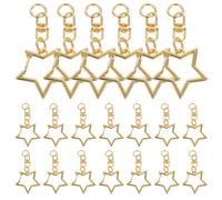 60pcs metal keychain aragosta girevole chiusura a cinque punti a forma di