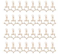 60pcs metal keychain aragosta girevole chiusura a cinque punti a forma di