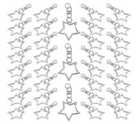 60pcs metal keychain aragosta girevole chiusura a cinque punti a forma di