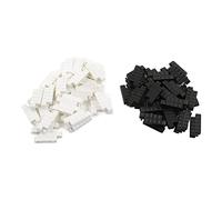 60pcs RC Car Race Track Barriers | DIY Plastic Road Barriers for Remote Control Cars/Drift Tracks | Universal Black & White Set (30 Each)