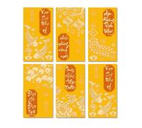 60PCS Vietnamese New Year Red Envelopes, 2026 Chinese Lunar Year of the Horse Cash Bags, Traditional Blessing Decorations(Yellow,Koi carp)