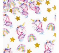 60pz Coriandoli Unicorno Colorati, Confetti per Compleanno Unicorno Bambina, Coriandoli Arcobaleno Stella Festa Unicorno, Decorazione Addobbi Tavola