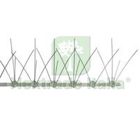 60PZ DISSUASORE VOLATILI PER MURETTO BASE IN PLASTICA E SPILLI INOX CM.50X12H. :