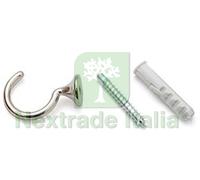 60PZ GANCI RACCOGLITENDA A FILO MICRO CROMO MM.29: