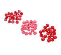 60Pz Perline Sciolte Legno Rosse Per Progetti DIY Regali E