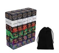60pz Segnalini Dadi MTG, Parola Chiave Abilità Vita Segnalini Buff Comandante e Scudo +1/-1 Dadi D6 a 6 Facce per Accessori Giochi di Carte e MTG TCG