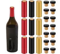60pz Sigillatore per Vino per Bottiglie di Vino, Kit Sigillatore per Bottiglie di Vino con Pellicola Termoretraibile in PVC Tappi per Vino a Forma di T per Fare Cantine e Uso Domestico