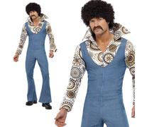 60s 70s Groovy Ballerina Disco Costume Retrò Uomo Costume Tuta Completo