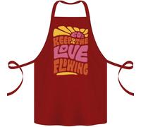 60s Mantenere Il Love Flowing Divertente Hippy Pace Cotone Grembiule 100%