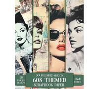 60s Themed Scrapbook Paper: Vintage-Inspired Decorative Sheets Perfect for Journaling, Decoupage, Collage Art, and Creative Crafts