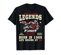 60th Birthday Man Biker Gift Funny Motorcycle Superbike 1966 Maglietta