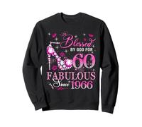 60th Birthday Queen Blessed by God 60 Fabulous Since 1966 Felpa