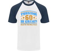 60th Compleanno Turning 60 È Ottimo Anno Vecchio Uomo S/S Baseball T-Shirt