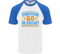 60th Compleanno Turning 60 È Ottimo Anno Vecchio Uomo S/S Baseball T-Shirt