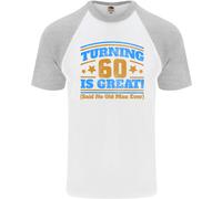 60th Compleanno Turning 60 È Ottimo Anno Vecchio Uomo S/S Baseball T-Shirt