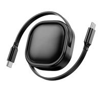 60W Cavo USB C Retrattile PD 3.0,1.2M Cable Type C Avvolgibile Ricarica Rapida,5 Lunghezze Preimpostate(40-120cm),Compatibile con iPhone 17 16 15/MacBook/Samsung/Huawei