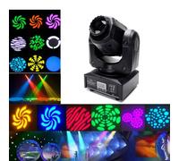 60W Teste Mobili LED RGBW Luci da Palcoscenico 8 Gobo 8 Colori Moving Head Luci Discoteca per Club Bar Spettacoli Natale
