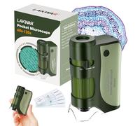 60x-120x Portatile Mini Microscopio per Bambini Adulti, Mini Tascabile Microscopio con Vetrini per Microscopio, Portatile Mini Microscopio per Bambini Studenti Scuola Minilabsters Education