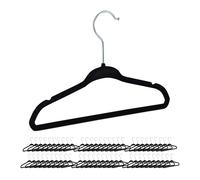 60x Grucce appendiabiti bambini stampelle appendini bimbi 18x28x0,5 cm nero