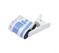 60x Mini microscopio con clip ergonomica del telefono e luce bianca LED per integrazione senza soluzione di continuità smartphone (blu)