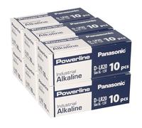 60x Panasonic LR20 POWERLINE Mono Batteria D Industriale