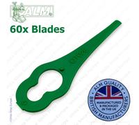 60x Plastica Lame da Taglio Per Qualcast Easi-Lite 28, 30, Hoversafe 25, 30