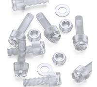 60x Viti a Testa Zigrinata, a taglio + zigrinate M5x 16mm - Acrilico Viti