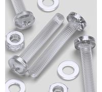 60x viti acriliche M6 x 40 mm con dadi e rondelle