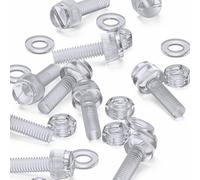 60x viti zigrinate con intaglio acriliche M6 x 20 mm