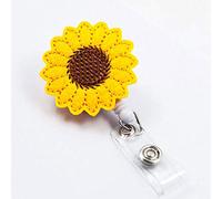 61 cm Girasole retrattile ID Badge Clip Carino Badge Reel Clip per Donne Infermiere Insegnanti Forniture